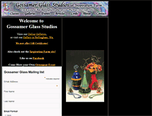 Tablet Screenshot of gossamerglass.com